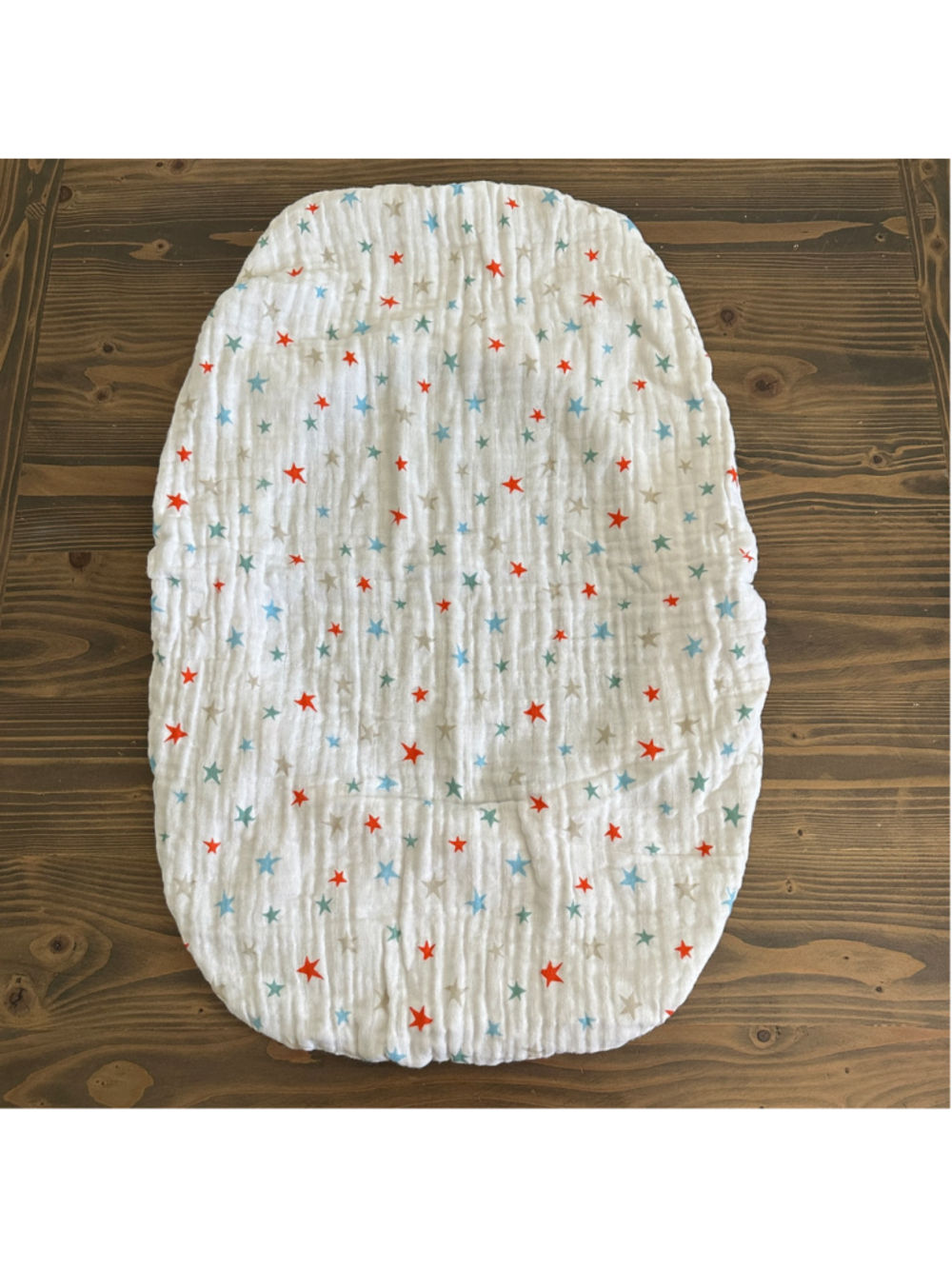 aden + anais Baby Changing Pad Cover Muslin White Red Blue Gray Star Print